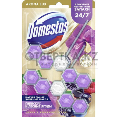Блок для очищения унитаза AROMA LUX гибискус и лесные ягоды 100 гр Domestos 8683130084731