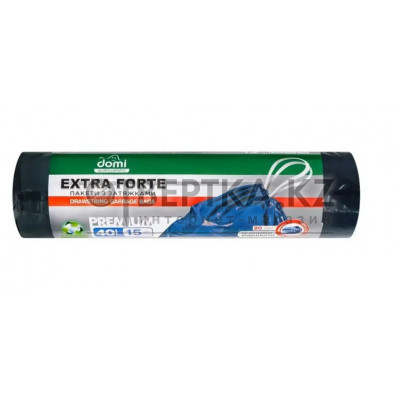 Мусорные пакеты с затяжкой DOMI 4823058339047