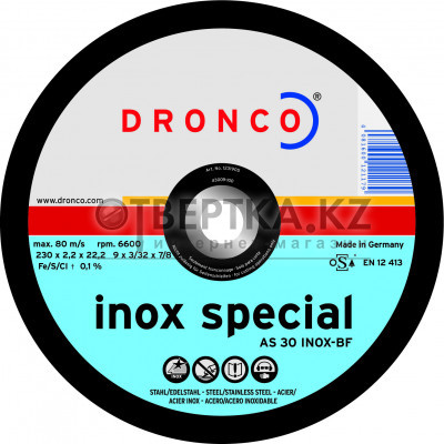 Отрезной диск Dronco AS 30 INOX 1231905