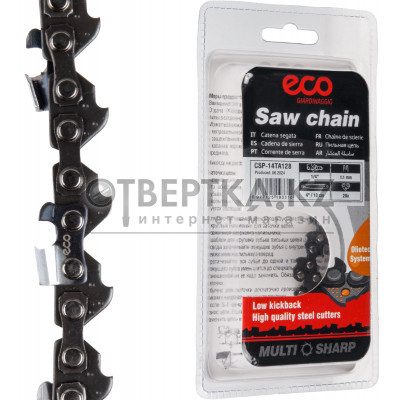 Цепь 10 см 4" 1/4" 1.1 мм 28 зв. 14TA (в блистере) ECO CSP-14TA128