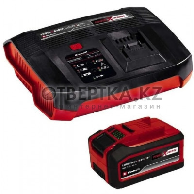Зарядное устройство в комплекте Einhell 18V 4-6Ah & 6A Boostcharger 4512143 76658