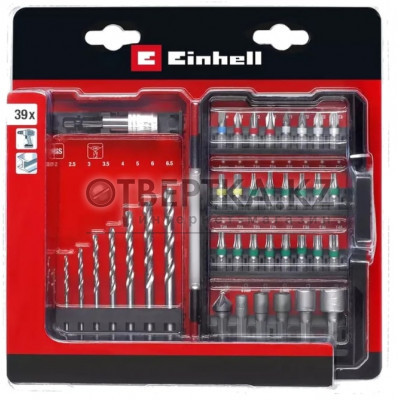 Набор бит/сверл Einhell Bit-Bohrerbox 39tlg L-Box 49108911 82599