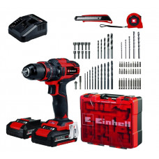 Аккумуляторный ударный шуруповерт Einhell TE-CD 18/40 Li-i +64 2x2,0Ah 4513992 в Шымкенте