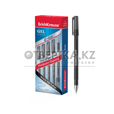 Ручка гелевая ErichKrause® G-Ice, цвет чернил черный 25656