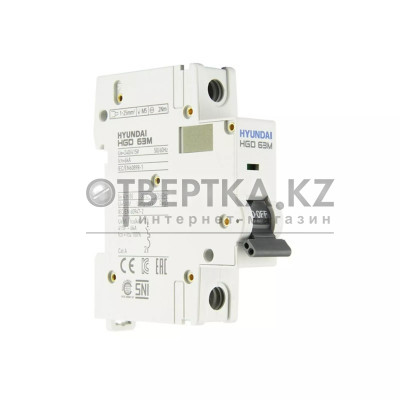 Автоматический выключатель HGD63-M 1PMBS0000C 00006 1 полюс, 6А, ток к.з. 6kA, хар-ка B (STANDARD) 13.04.000854