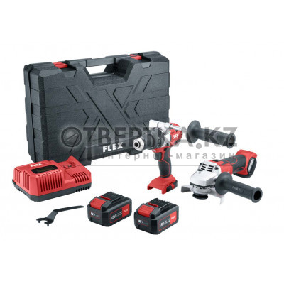 Дрель-шуруповерт + УШМ FLEX PD 2G 18.0-EC FS55 + L 125 18.0-EC 516198