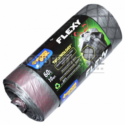 Пакеты для мусора с затяжкой FLEXY графит Фрекен БОК 4823071649482