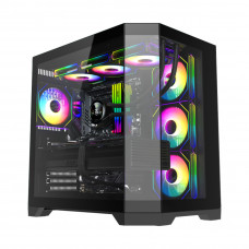 Компьютерный корпус Gamemax Hype-A BK Black без Б/П в Кокшетау