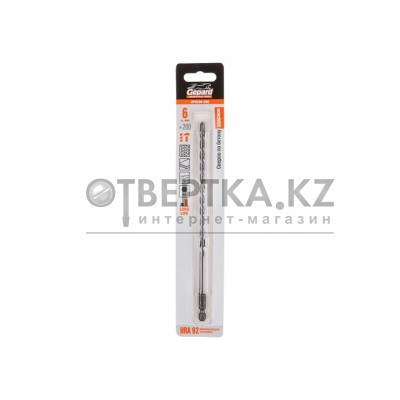 Сверло по бетону  6х200мм шестигр. GEPARD (GP0226-200)