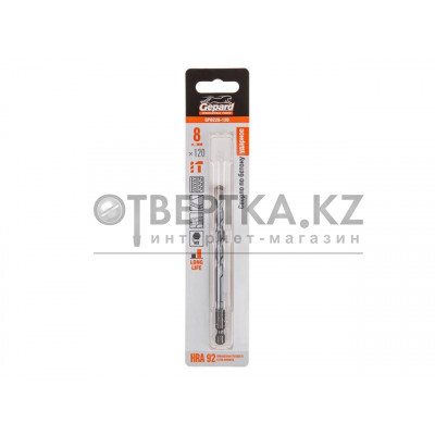 Сверло по бетону  8х120мм шестигр. GEPARD (GP0228-120)