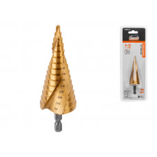 Сверло по металлу ступенчатое 4-32 мм HSS TIN GEPARD