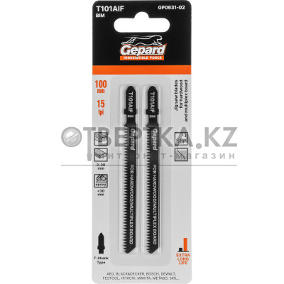 Пилка лобз. по дереву/ламинату T101AIF (2 шт.) GEPARD GP0631-02