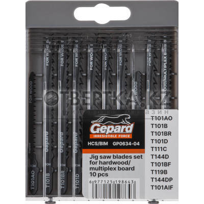 Набор пилок лобз. по дереву/ламинату 10шт. GEPARD (GP0634-04)