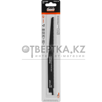 Пилка сабельная по дереву с гвоздями S1111DF (2 шт.) GEPARD GP0641-03