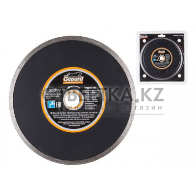 Алмазный круг 200х25.4 мм по керамике сплошн. GEPARD GP0803-200