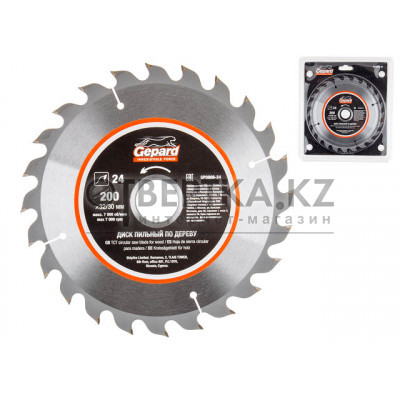Диск пильный 200х32/30 мм 24 зуб. по дереву GEPARD GP0906-24