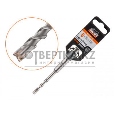 6х50х110 мм бур (сверло) SDS-plus QUADRO-X GEPARD GP1206-110