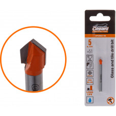 Сверло по кафелю/стеклу  5x51 мм ц/х GEPARD (GP2082-05)