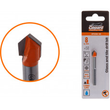 Сверло по кафелю/стеклу  8x58 мм трехгр. хвостовик GEPARD (GP2082-08)