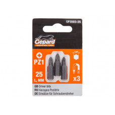 Насадка крестообразная PZ1 25мм  3шт GEPARD (GP3503-25) в Актау