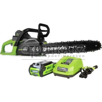 Пила цепная Greenworks GD40CS15K2 (40V, 1хАКБ 2Ач и ЗУ) 2005707UA
