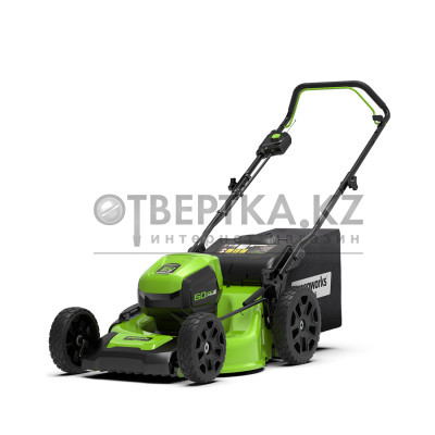 Газонокосилка аккумуляторная Greenworks 2502807UB 60V 46 см бесщеточная с 1хАКБ 4 Ач и ЗУ