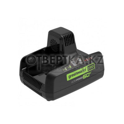 Быстрое зарядное устройство для двух аккумуляторов Greenworks 2954407 60V 10А