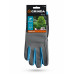 GRINDA FLORA, M (8), садовые перчатки из искусственной кожи с усиленным наладонником и кончиками пальцев, противоскользящие, PRO Line (1138-M)