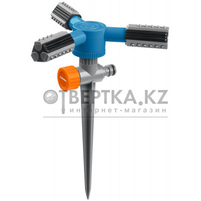GRINDA RR-P, 75 м, 2 полив, 3 сопла, на пике, ударопрочный пластик, круговой распылитель, PROLine (40341) 40341_z03