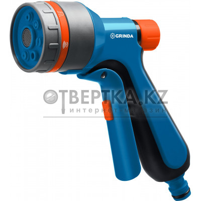 GRINDA F-7, 7 режимов, курок спереди, двухкомпонентный с регулятором напора, поливочный пистолет, PROLine (429120) 429120_z01