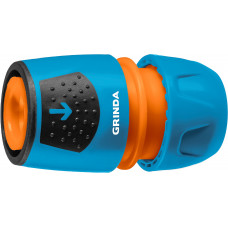 GRINDA TU-A, 1/2″ - 3/4″, быстросъемный, с автостопом, пластиковый с TPR, для шланга, универсальный соединитель, PROLine (8-426227) в Уральске