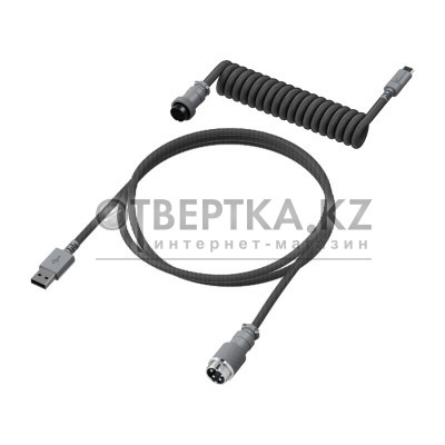 Провод для механической клавиатуры HyperX USB-C Coiled Cable Grey-Black 6J679AA
