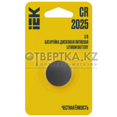 Батарейка дисковая литиевая IEK CR2025 (1 шт) ABT-CR2025-OP-L01
