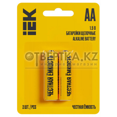 Батарейка щелочная IEK Alkaline LR06/AA (2 шт) ABT-LR06-OP-L02