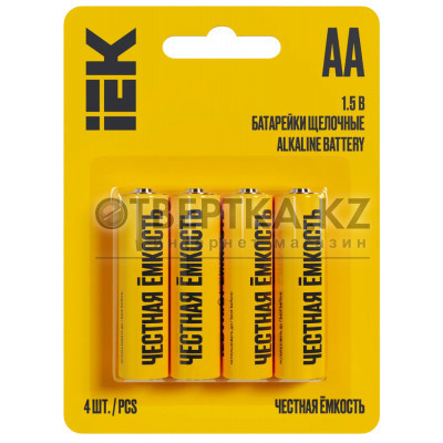 Батарейка щелочная IEK Alkaline LR06/AA (4 шт) ABT-LR06-OP-L04