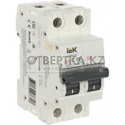 Автоматический выключатель IEK M06N 2P C 20А AR-M06N-2-C020