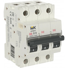 Автоматический выключатель IEK M06N 3P D 6А в Актау