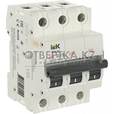 Автоматический выключатель IEK M06N 3P D 25А AR-M06N-3-D025