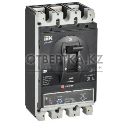 Автоматический выключатель в литом корпусе IEK 3P H 50кА 400А ТМ AR-MCCB-3H-050-0400A-ATUC