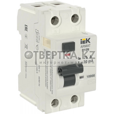 Выключатель дифференциального тока IEK R10N 2P 25А 30мА AR-R10N-2-025C030