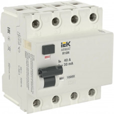 Выключатель дифференциального тока IEK R10N 4P 40А 30мА