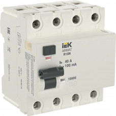Выключатель дифференциального тока IEK R10N 4P 40А 100мА в Кокшетау