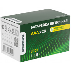 Батарейка щелочная GENERICA Alkaline LR03/AAA ABT-LR03-ST-B28-G  в Кокшетау