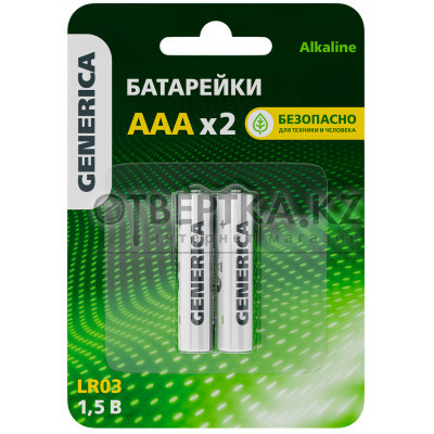 Батарейка щелочная GENERICA Alkaline LR03/AAA ABT-LR03-ST-L02-G 