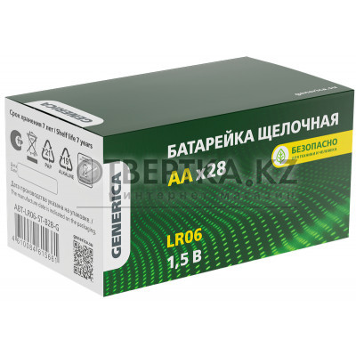 Батарейка щелочная GENERICA Alkaline LR06/AA ABT-LR06-ST-B28-G 