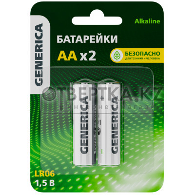 Батарейка щелочная GENERICA Alkaline LR06/AA ABT-LR06-ST-L02-G 