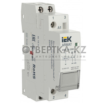 ARMAT Контактор модульный KMR 16А 230В AC 2НО IEK AR-KMR10-016-20-230 