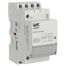 ARMAT Контактор модульный KMR 25А 24В AC/DC 2НО 2НЗ IEK AR-KMR20-025-22-024 