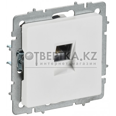 BRITE Розетка компьютерная RJ45 кат.5E РК10-БрАБ арктический белый IEK BR-K10-1-K91