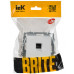 BRITE Розетка компьютерная RJ45 кат.5E РК10-БрАБ арктический белый IEK BR-K10-1-K91